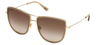 Tom Ford TINA FT 0759 unisex Brown Geometric Sunglasses