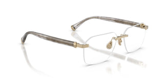 Brunello Cucinelli Tyler Bc 1011t Men Gold Geometric Eyeglasses