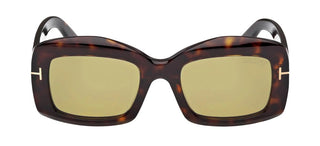 Tom Ford VENETIA FT1218 unisex Havana Squared Sunglasses