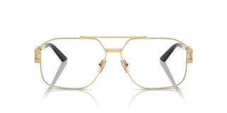Versace VE 1302 men Gold Pilot Eyeglasses