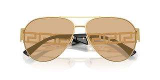 Versace VE 2289 men Gold Pilot Sunglasses