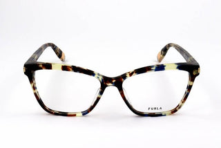 Furla Vfu436 Women Havana Geometric Eyeglasses