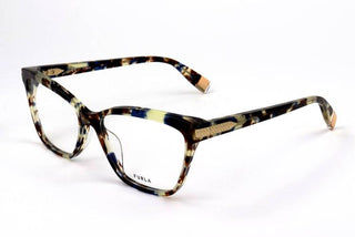 Furla Vfu436 Women Havana Geometric Eyeglasses