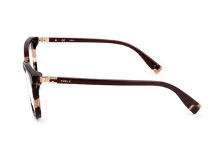 Furla Vfu498v Women Havana Geometric Eyeglasses