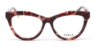 Furla Vfu766 Unisex Brown Cat Eye Eyeglasses