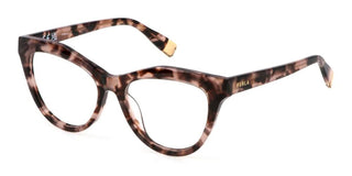 Furla Vfu766 Unisex Brown Cat Eye Eyeglasses