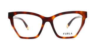 Furla Vfu868 Women Havana Cat Eye Eyeglasses