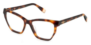 Furla Vfu868 Women Havana Cat Eye Eyeglasses