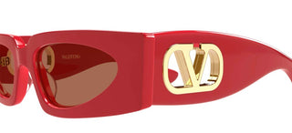 Valentino VG0001S women Red Rectangle Sunglasses