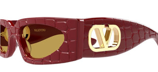 Valentino VG0001S women Red Rectangle Sunglasses