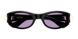 Valentino VG0015S women Black Oval Sunglasses