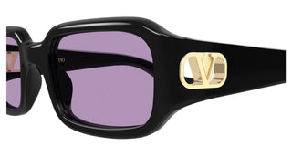 Valentino VG0016S women Black Rectangle Sunglasses