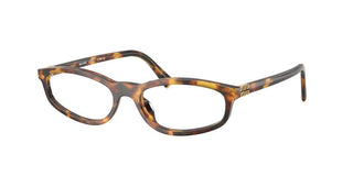 Miu Miu Vmu 01zv Women Havana Geometric Eyeglasses