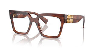 Miu Miu Vmu 04uv Women Havana Squared Eyeglasses