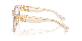 Miu Miu Vmu 04uv Women Transparent Squared Eyeglasses