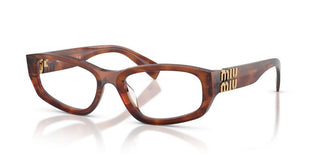 Miu VMU 04YV women Havana Rectangle Eyeglasses