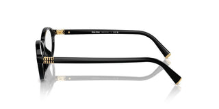 Miu Miu Vmu 09xv Women Black Geometric Eyeglasses