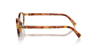 Miu Miu Vmu 09xv Women Havana Geometric Eyeglasses