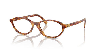 Miu Miu Vmu 09xv Women Havana Geometric Eyeglasses