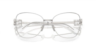 Miu Miu Vmu 50xv Women Silver Geometric Eyeglasses