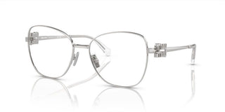 Miu Miu Vmu 50xv Women Silver Geometric Eyeglasses
