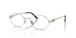 Miu Miu Vmu 50zv Women Silver Round Eyeglasses