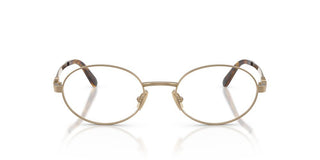 Miu Miu Vmu 50zv Women Gold Round Eyeglasses