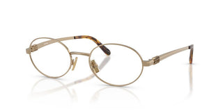 Miu Miu Vmu 50zv Women Gold Round Eyeglasses