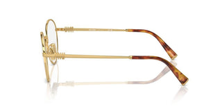 Miu Miu Vmu 52xv Women Gold Round Eyeglasses