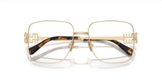 Miu Miu VMU 51XV women Gold Squared Eyeglasses