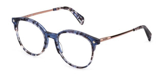 Police VPLD25 unisex Blue Round Eyeglasses