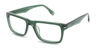 Police Vplq64 Men Green Squared Eyeglasses