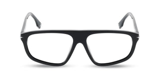 Police Vplq65 Unisex Black Geometric Eyeglasses