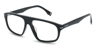 Police Vplq65 Unisex Black Geometric Eyeglasses