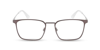 Police Vplq70 Men Grey Squared Eyeglasses