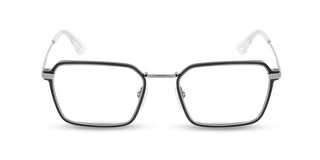 Police Vplq71 Unisex Grey Geometric Eyeglasses