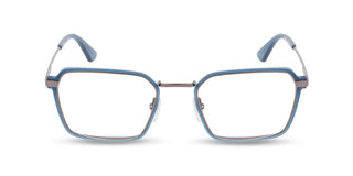 Police Vplq71 Unisex Grey Geometric Eyeglasses