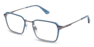 Police Vplq71 Unisex Grey Geometric Eyeglasses