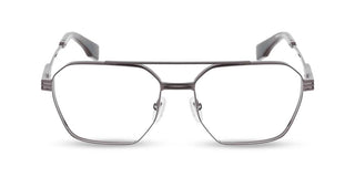Police Vplq76 Men Grey Squared Eyeglasses