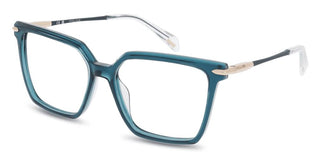 Police VPLR14 unisex Green Squared Eyeglasses