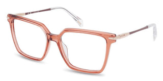 Police VPLR14 unisex Brown Squared Eyeglasses