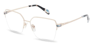 Police Vplr16 Unisex Gold Geometric Eyeglasses
