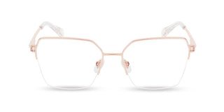 Police Vplr16 Unisex Rose Gold Geometric Eyeglasses