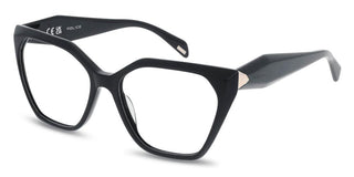 Police Vplr18 Unisex Black Geometric Eyeglasses