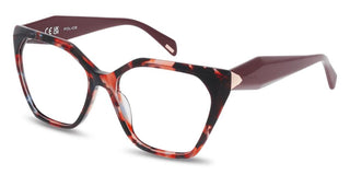 Police Vplr18 Unisex Havana Geometric Eyeglasses