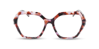Police Vplr19 Unisex Havana Geometric Eyeglasses