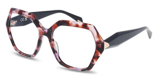 Police Vplr19 Unisex Havana Geometric Eyeglasses