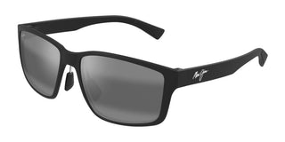 Maui Jim Walewaha Af Mj0686sa Men Black Squared Sunglasses