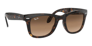 Ray-Ban WAYFARER FOLDING RB 4105 unisex Havana Squared Sunglasses