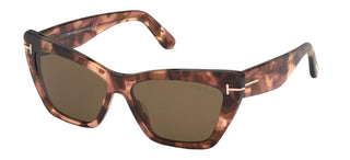 Tom Ford WYATT FT 0871 women Havana Cat Eye Sunglasses